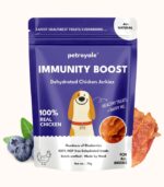 Petroyale Dehydrated Chicken Jerky for Dogs – Immunity Boost (Blueberries & Prebiotics)